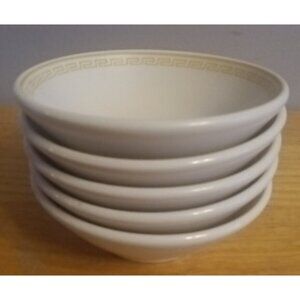 Vintage Homer Laughlin Best China Restaurant Ware Greek Key Athena Bowls Five